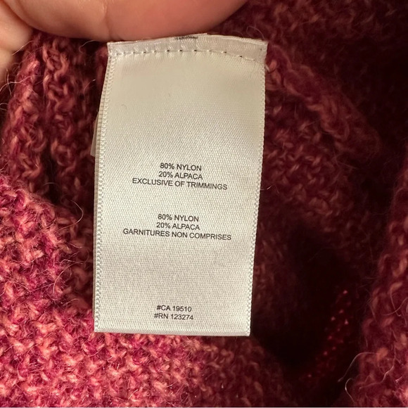 Lole Women's Alpaca Blend Pink Sweater. Small. EUC - Picture 5 of 8